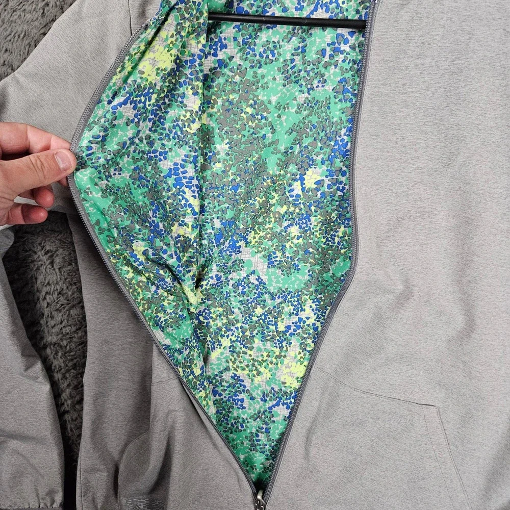 Adidas Women's‎ Gray Reversible Full Zip Jacket Floral Print Lined Medium